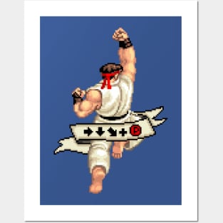 Forward, down, down-forward + punch - Ryu Posters and Art